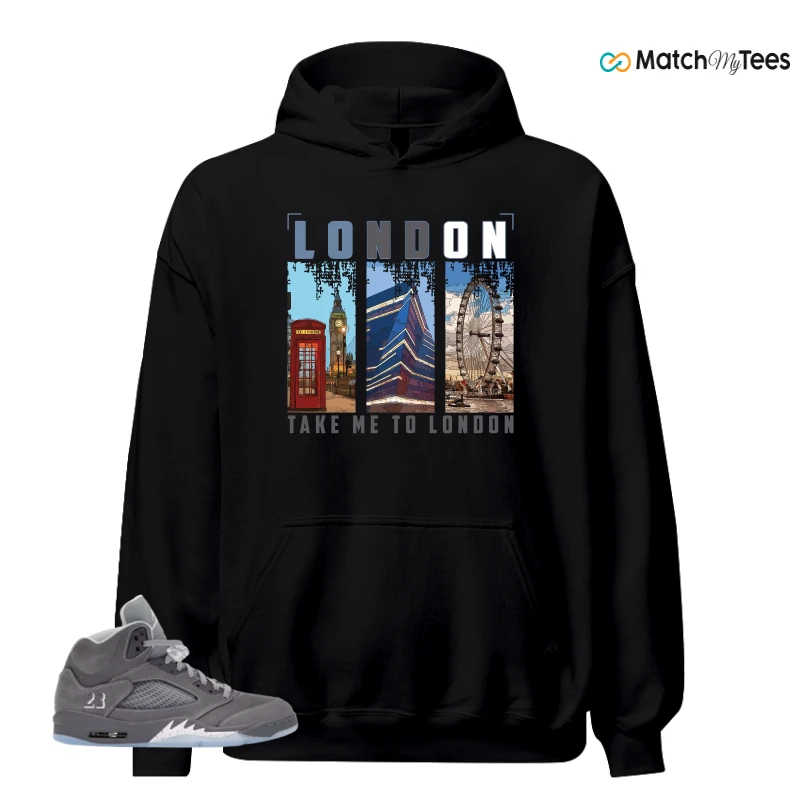 NIKE AIR JORDAN 5 WOLF GREY SNEAKER Matching Tees hoodie