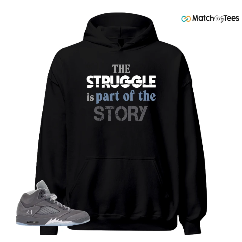 NIKE AIR JORDAN 5 WOLF GREY SNEAKER Matching Tees hoodie
