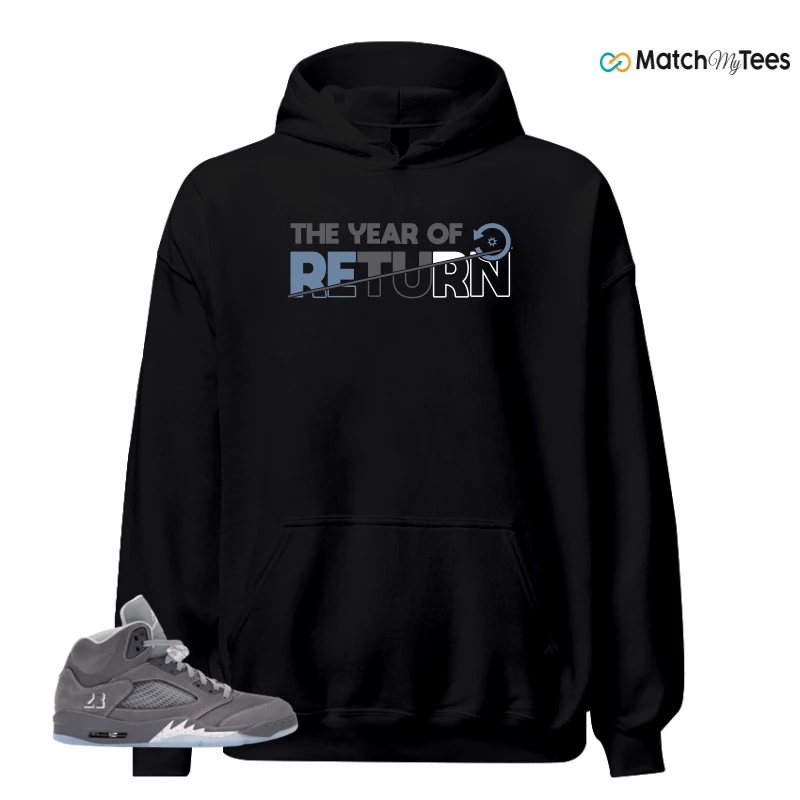 NIKE AIR JORDAN 5 WOLF GREY SNEAKER Matching Tees hoodie