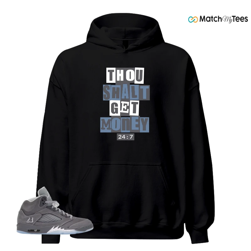 NIKE AIR JORDAN 5 WOLF GREY SNEAKER Matching Tees hoodie