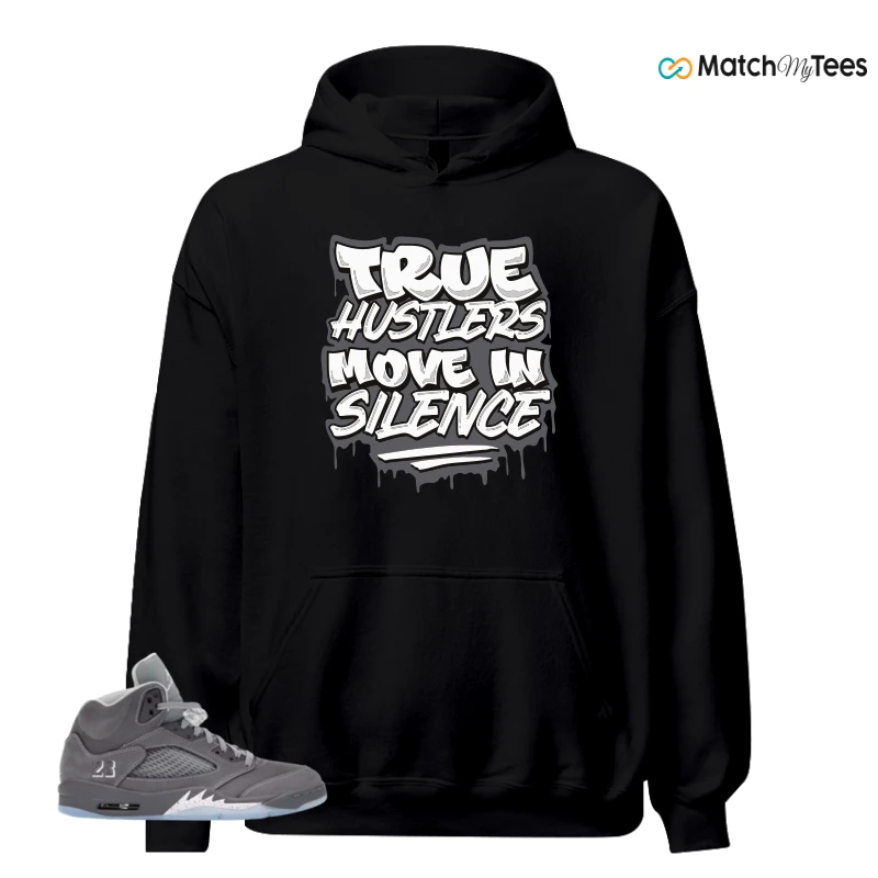 NIKE AIR JORDAN 5 WOLF GREY SNEAKER Matching Tees hoodie