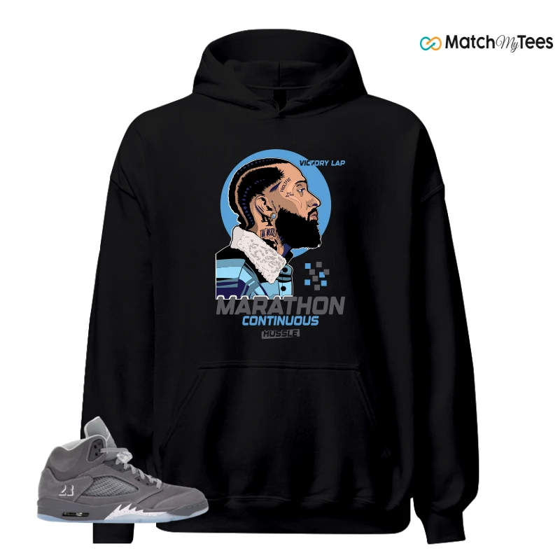 NIKE AIR JORDAN 5 WOLF GREY SNEAKER Matching Tees hoodie