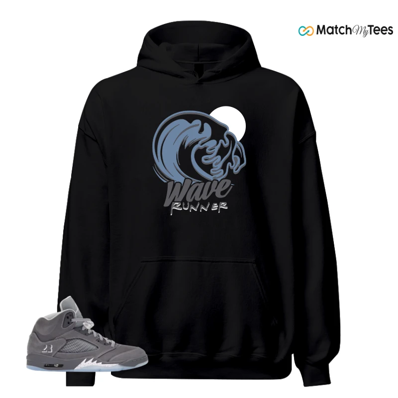NIKE AIR JORDAN 5 WOLF GREY SNEAKER Matching Tees hoodie