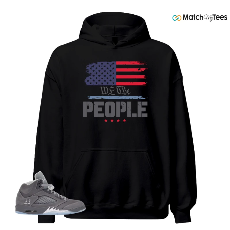 NIKE AIR JORDAN 5 WOLF GREY SNEAKER Matching Tees hoodie