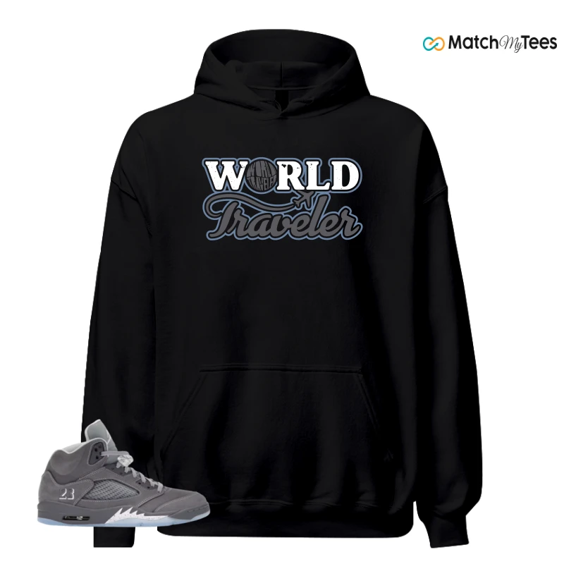 NIKE AIR JORDAN 5 WOLF GREY SNEAKER Matching Tees hoodie