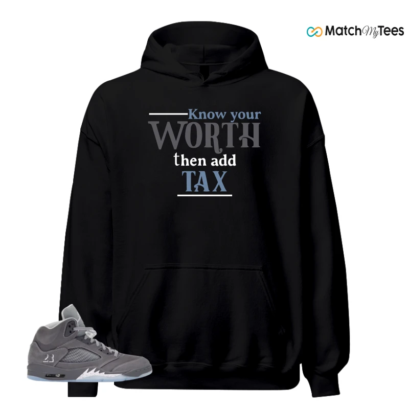 NIKE AIR JORDAN 5 WOLF GREY SNEAKER Matching Tees hoodie