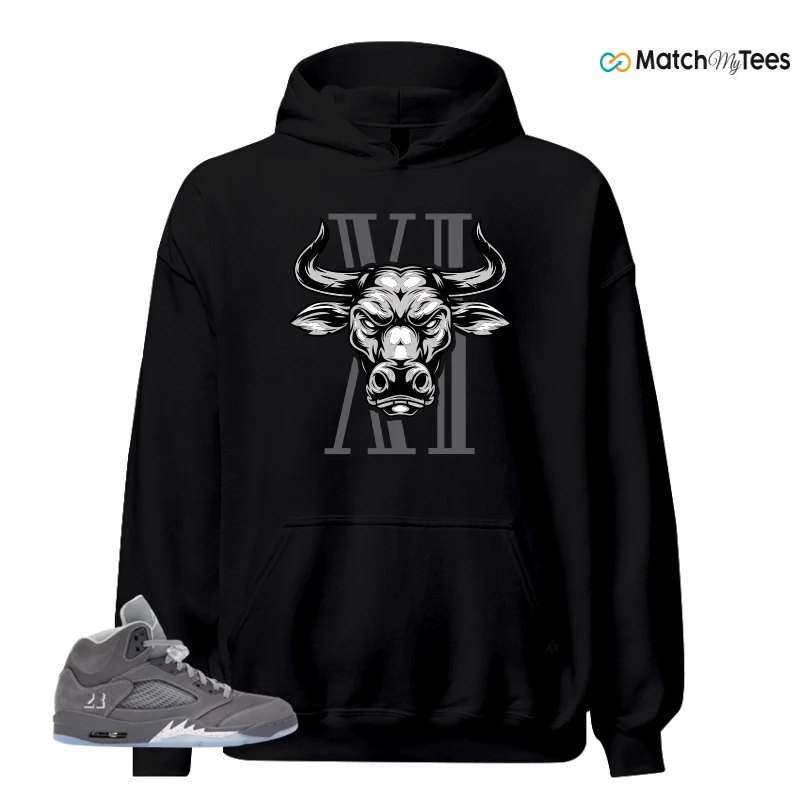 NIKE AIR JORDAN 5 WOLF GREY SNEAKER Matching Tees hoodie