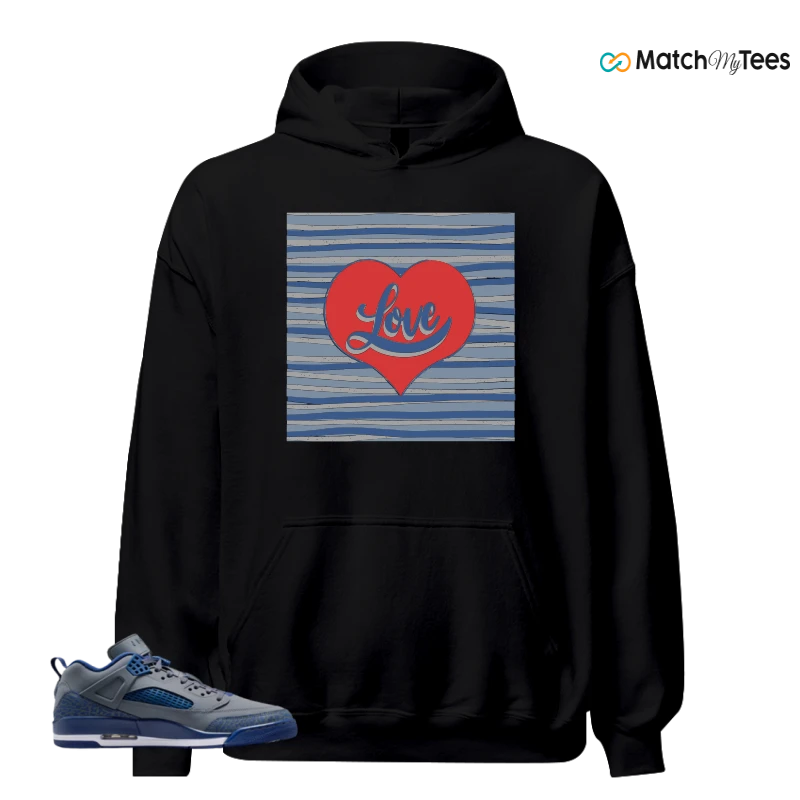 NIKE AIR JORDAN SPIZIKE LOW SE FLINT SNEAKER/FLINT/UNIVERSITY BLUE/WHITE/NAVY matching Hoodie