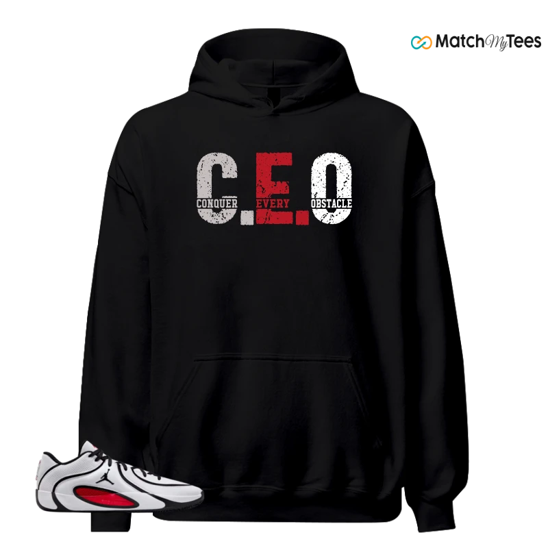 NIKE AIR JORDAN TATUM 4 WHITE UNIVERSITY RED SNEAKER Matching Tees hoodie