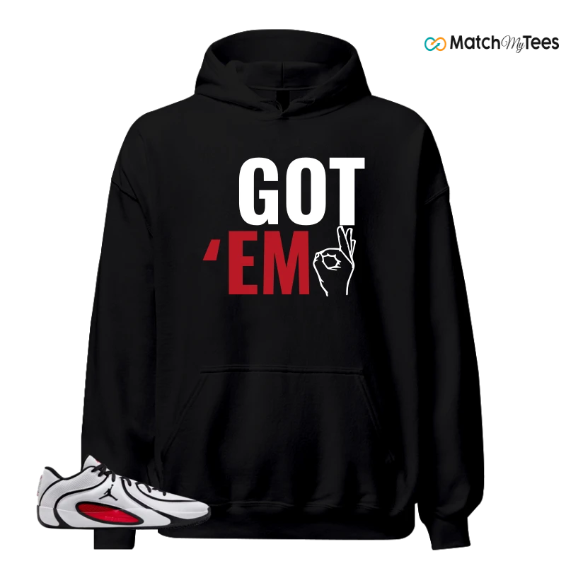 NIKE AIR JORDAN TATUM 4 WHITE UNIVERSITY RED SNEAKER Matching Tees hoodie