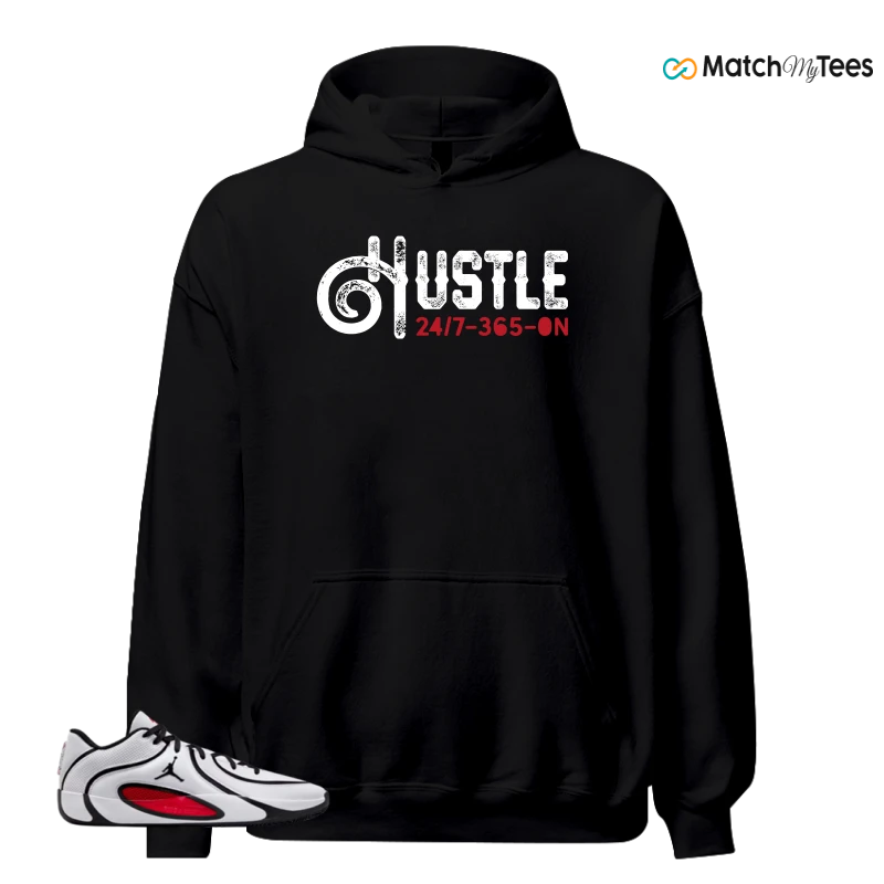NIKE AIR JORDAN TATUM 4 WHITE UNIVERSITY RED SNEAKER/WHITE/UNIVERSITY RED/BLACK matching Hoodie