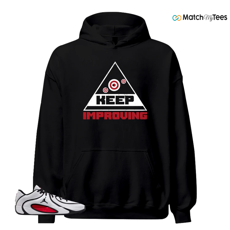 NIKE AIR JORDAN TATUM 4 WHITE UNIVERSITY RED SNEAKER Matching Tees hoodie