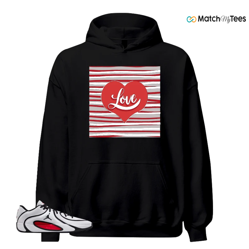 NIKE AIR JORDAN TATUM 4 WHITE UNIVERSITY RED SNEAKER Matching Tees hoodie