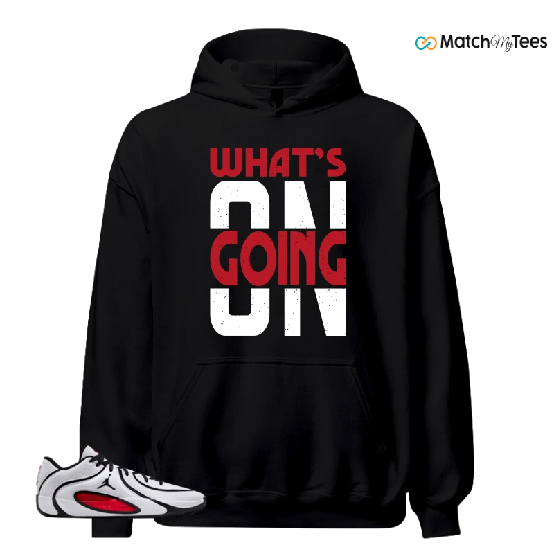 NIKE AIR JORDAN TATUM 4 WHITE UNIVERSITY RED SNEAKER Matching Tees hoodie