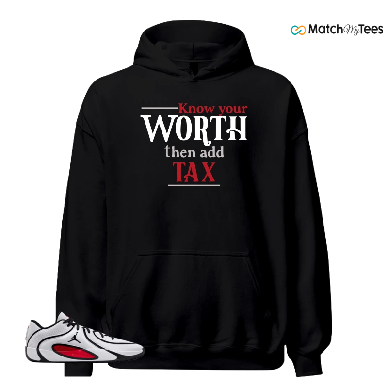 NIKE AIR JORDAN TATUM 4 WHITE UNIVERSITY RED SNEAKER Matching Tees hoodie