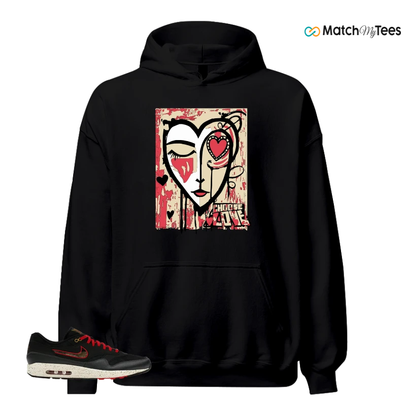 NIKE AIR MAX 1 CITY CONNECT PIRATES SNEAKER/BLACK/GYM RED/COCONUT MILK matching Hoodie