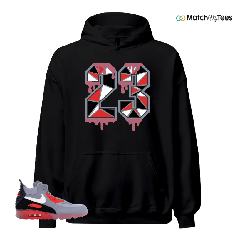 NIKE AIR MAX 90 SNEAKERBOOT ICE WOLF GREY INFRARED SNEAKER Matching Tees hoodie
