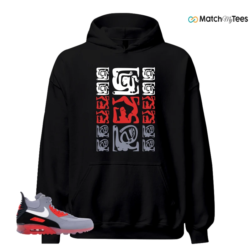 NIKE AIR MAX 90 SNEAKERBOOT ICE WOLF GREY INFRARED SNEAKER Matching Tees hoodie