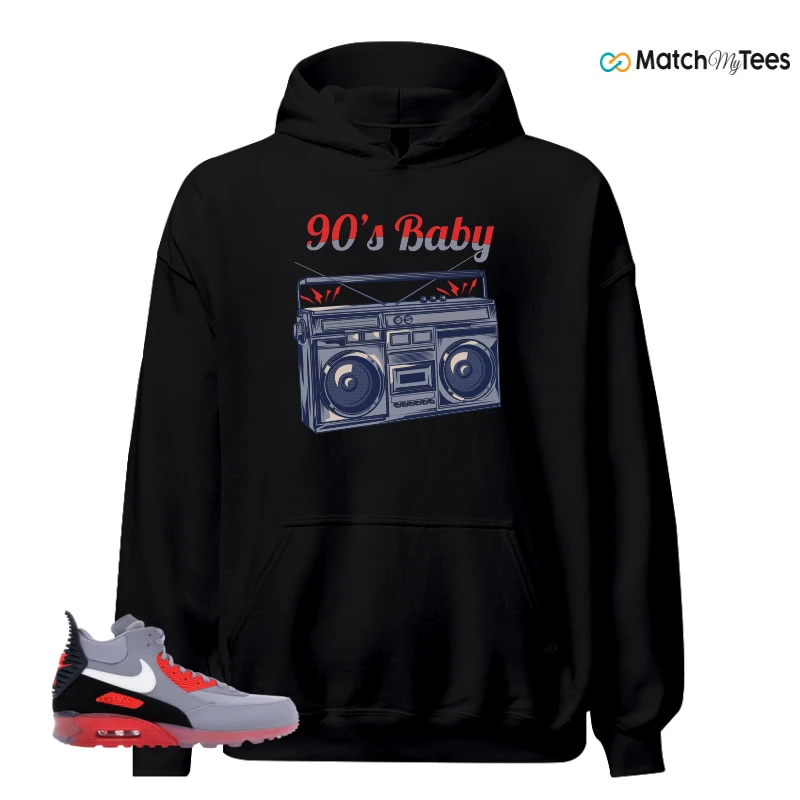NIKE AIR MAX 90 SNEAKERBOOT ICE WOLF GREY INFRARED SNEAKER Matching Tees hoodie
