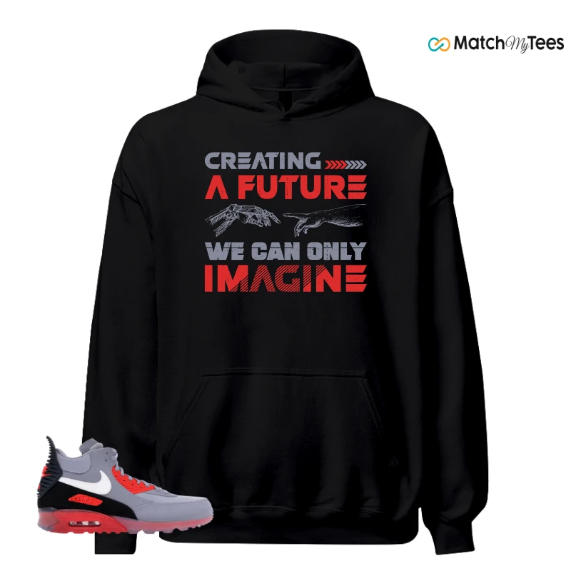 NIKE AIR MAX 90 SNEAKERBOOT ICE WOLF GREY INFRARED SNEAKER Matching Tees hoodie