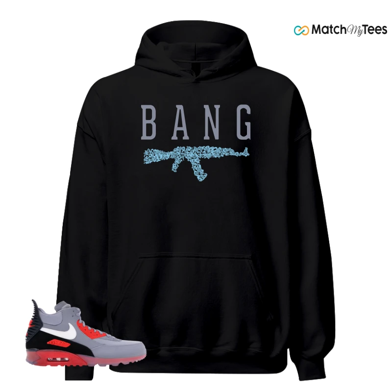 NIKE AIR MAX 90 SNEAKERBOOT ICE WOLF GREY INFRARED SNEAKER Matching Tees hoodie