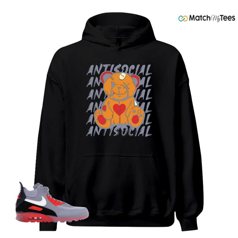 NIKE AIR MAX 90 SNEAKERBOOT ICE WOLF GREY INFRARED SNEAKER Matching Tees hoodie