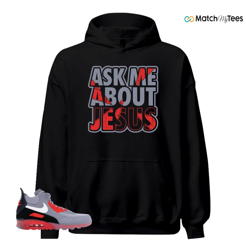 NIKE AIR MAX 90 SNEAKERBOOT ICE WOLF GREY INFRARED SNEAKER Matching Tees hoodie