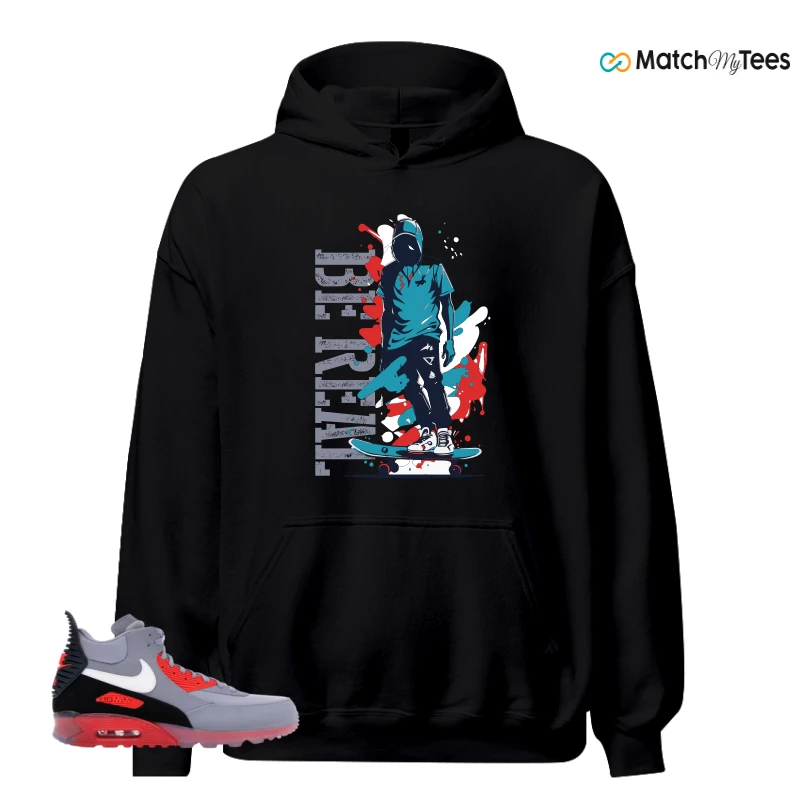 NIKE AIR MAX 90 SNEAKERBOOT ICE WOLF GREY INFRARED SNEAKER Matching Tees hoodie