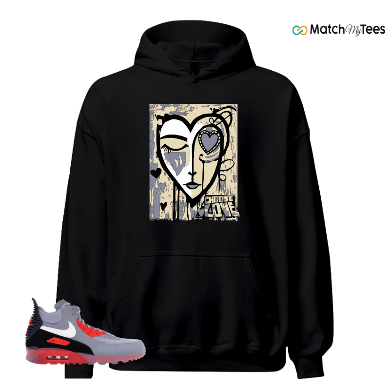 NIKE AIR MAX 90 SNEAKERBOOT ICE WOLF GREY INFRARED SNEAKER Matching Tees hoodie