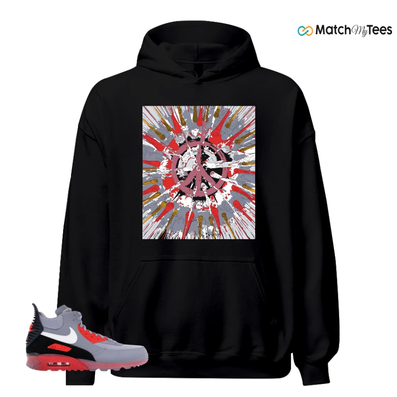 NIKE AIR MAX 90 SNEAKERBOOT ICE WOLF GREY INFRARED SNEAKER Matching Tees hoodie