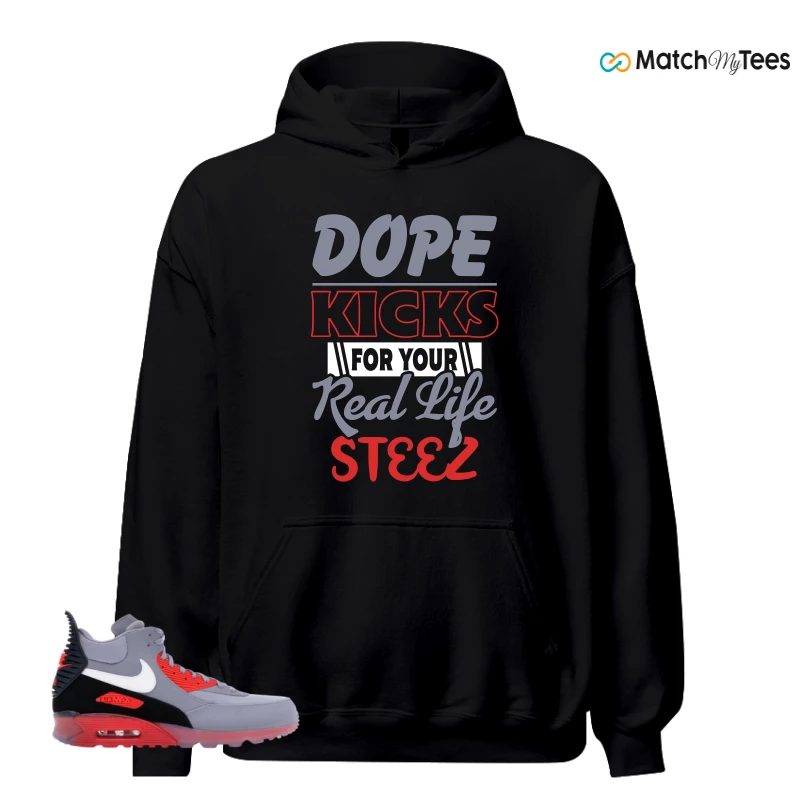 NIKE AIR MAX 90 SNEAKERBOOT ICE WOLF GREY INFRARED SNEAKER Matching Tees hoodie