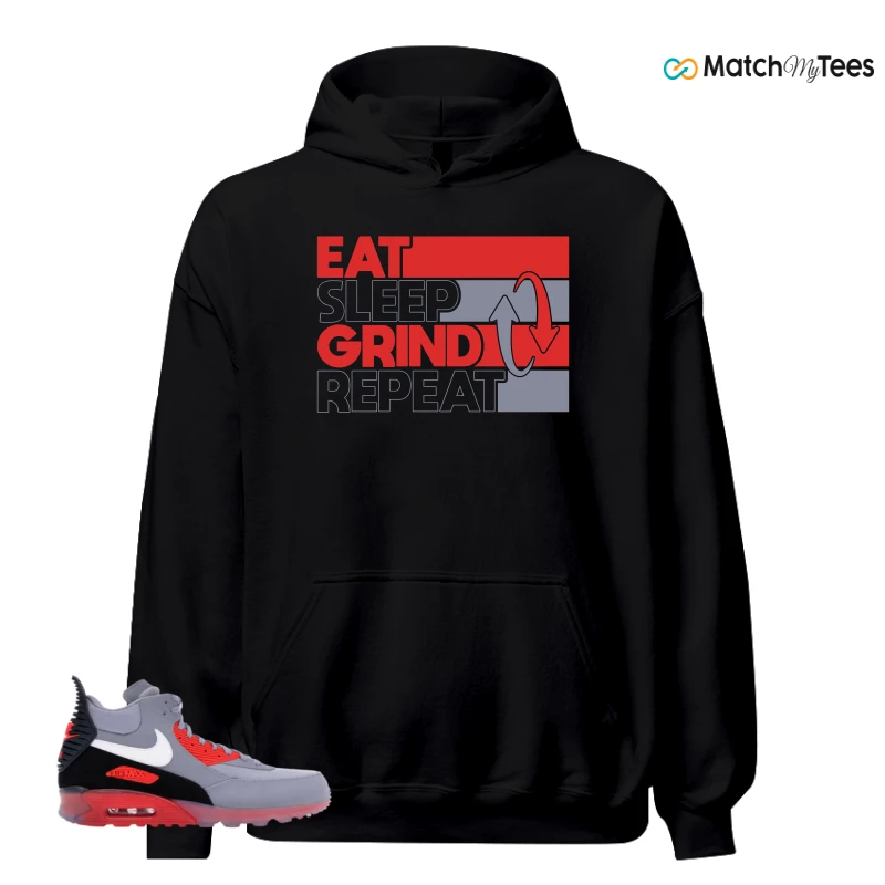 NIKE AIR MAX 90 SNEAKERBOOT ICE WOLF GREY INFRARED SNEAKER Matching Tees hoodie