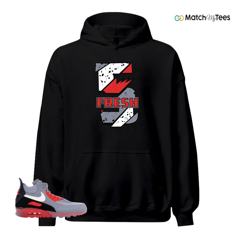 NIKE AIR MAX 90 SNEAKERBOOT ICE WOLF GREY INFRARED SNEAKER Matching Tees hoodie