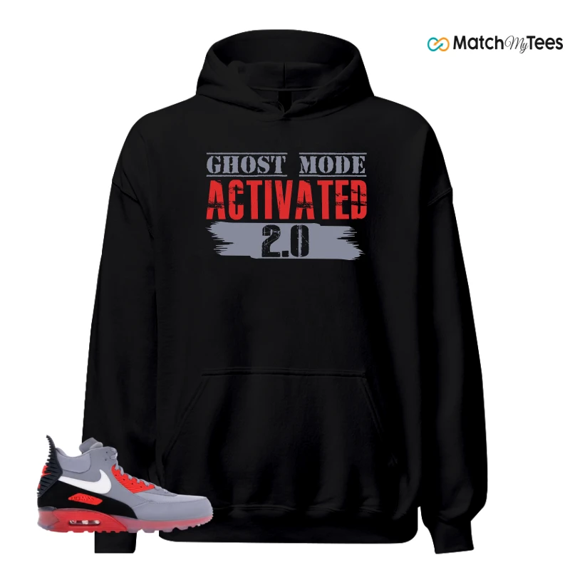 NIKE AIR MAX 90 SNEAKERBOOT ICE WOLF GREY INFRARED SNEAKER Matching Tees hoodie