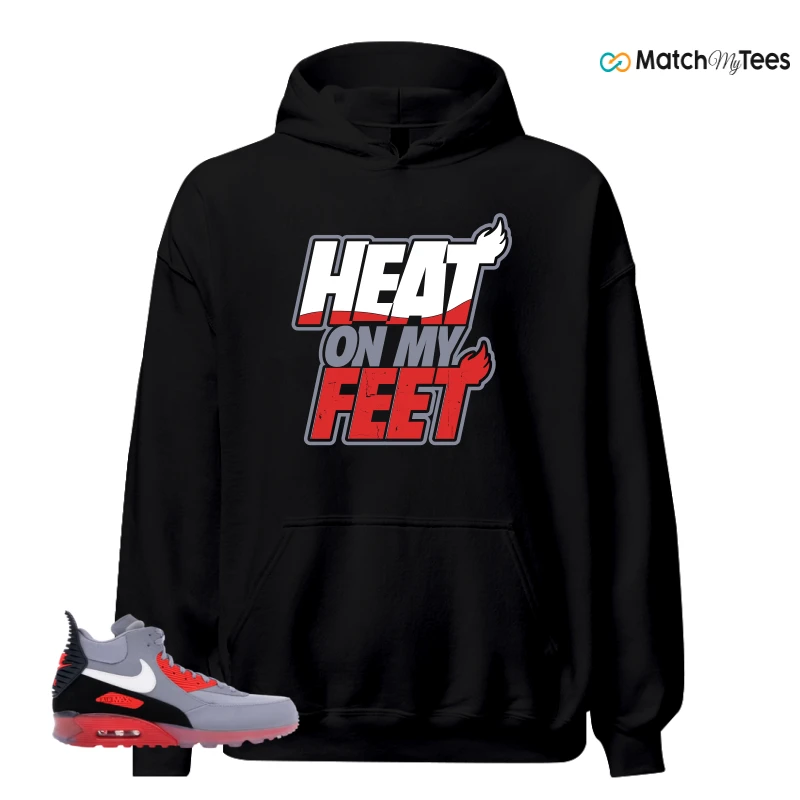 NIKE AIR MAX 90 SNEAKERBOOT ICE WOLF GREY INFRARED SNEAKER Matching Tees hoodie