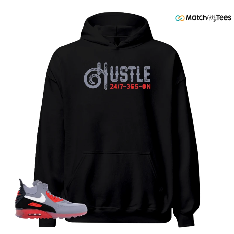 NIKE AIR MAX 90 SNEAKERBOOT ICE WOLF GREY INFRARED SNEAKER Matching Tees hoodie