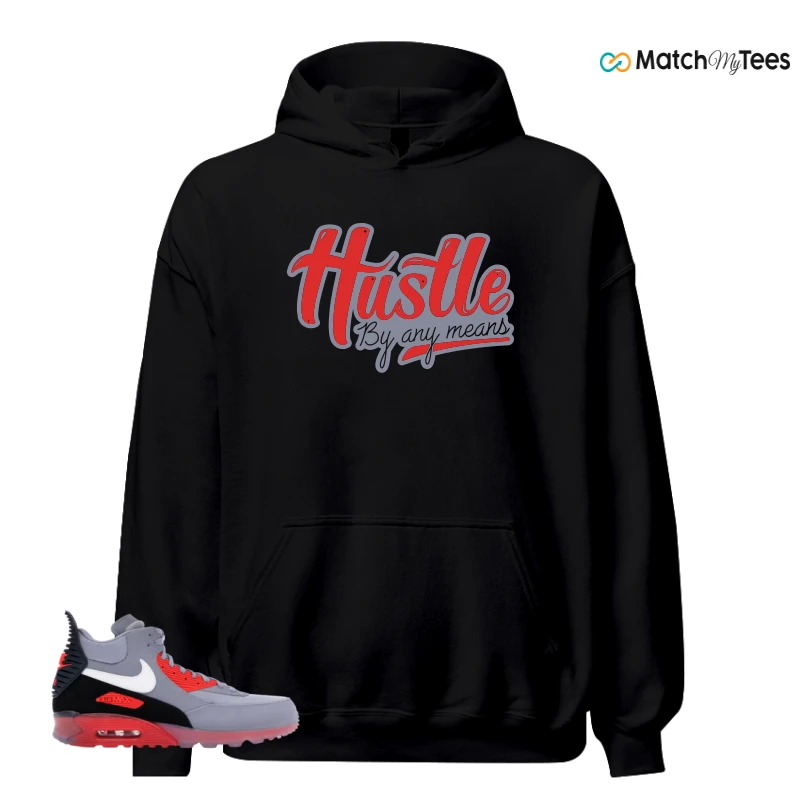 NIKE AIR MAX 90 SNEAKERBOOT ICE WOLF GREY INFRARED SNEAKER Matching Tees hoodie