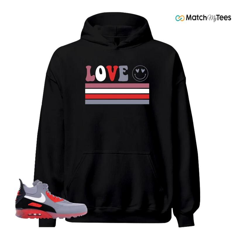 NIKE AIR MAX 90 SNEAKERBOOT ICE WOLF GREY INFRARED SNEAKER Matching Tees hoodie