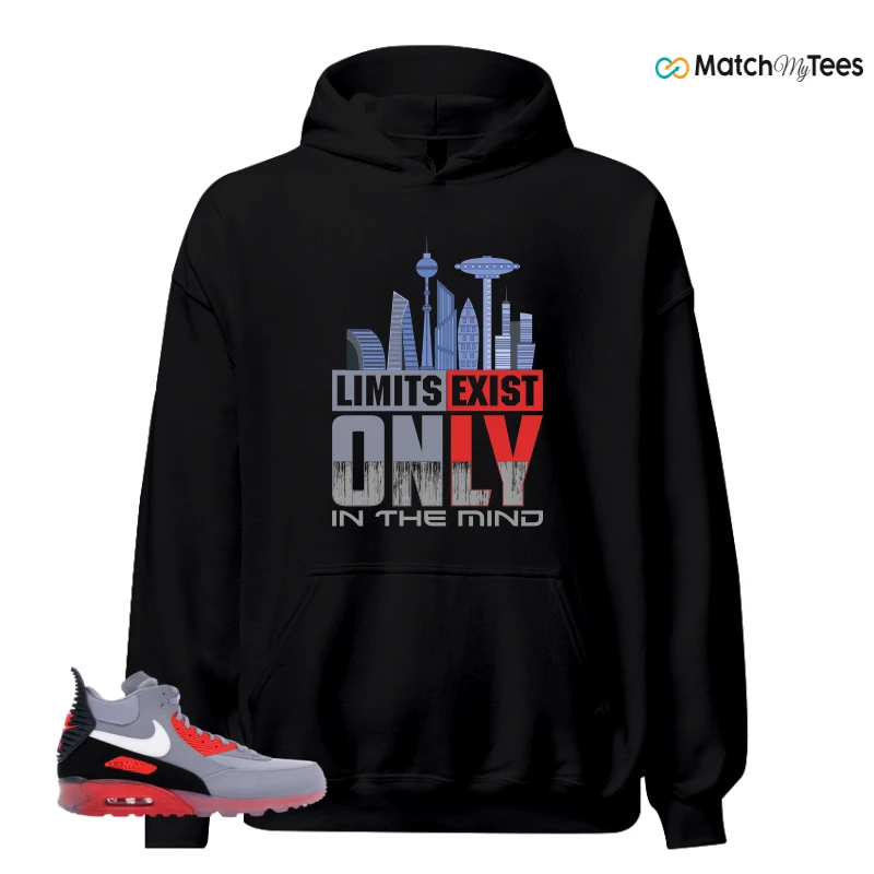 NIKE AIR MAX 90 SNEAKERBOOT ICE WOLF GREY INFRARED SNEAKER Matching Tees hoodie