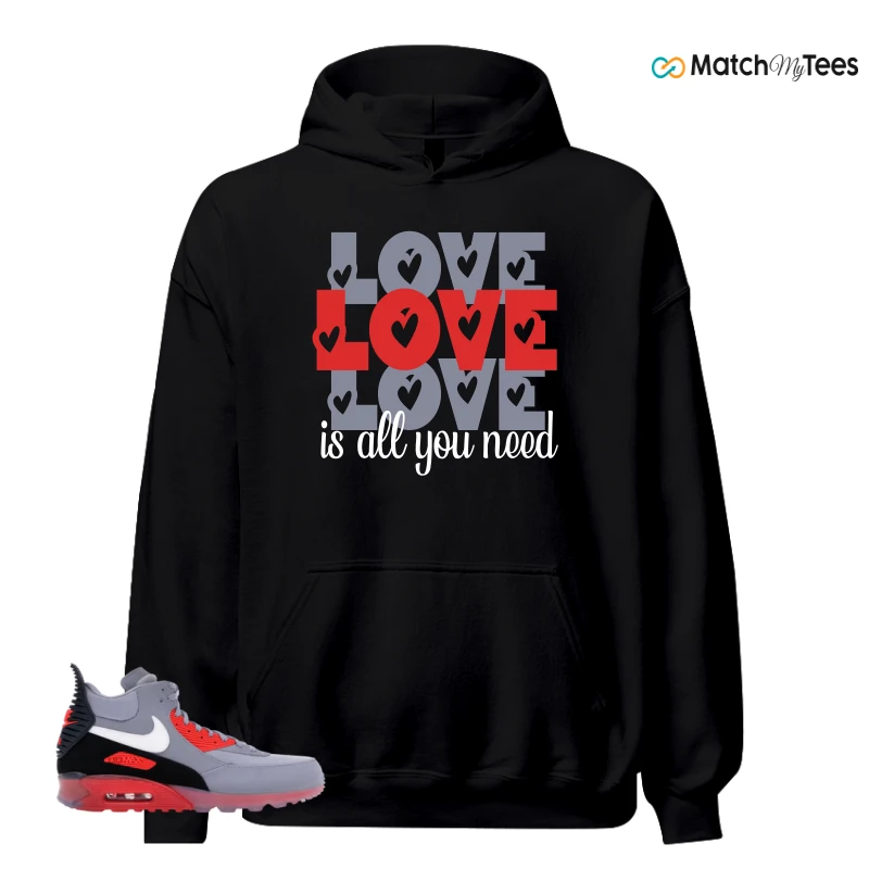 NIKE AIR MAX 90 SNEAKERBOOT ICE WOLF GREY INFRARED SNEAKER Matching Tees hoodie