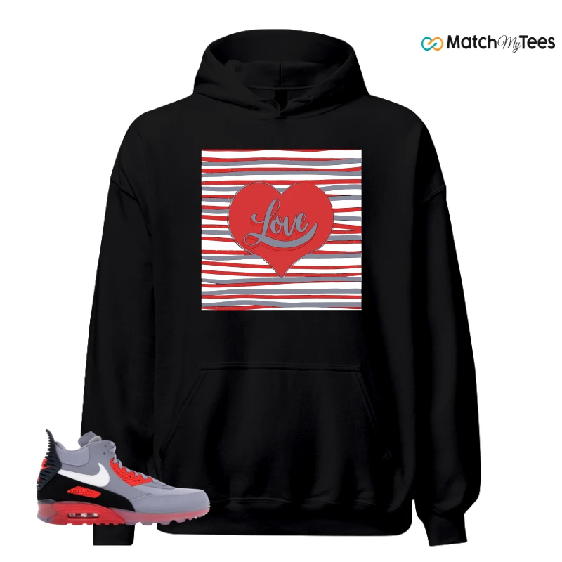 NIKE AIR MAX 90 SNEAKERBOOT ICE WOLF GREY INFRARED SNEAKER Matching Tees hoodie