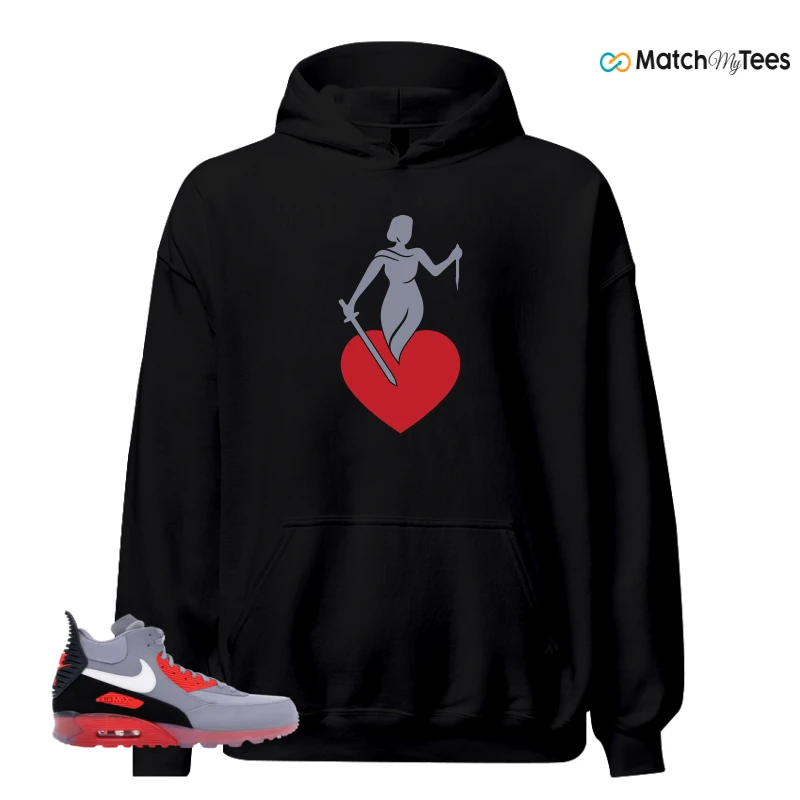NIKE AIR MAX 90 SNEAKERBOOT ICE WOLF GREY INFRARED SNEAKER Matching Tees hoodie