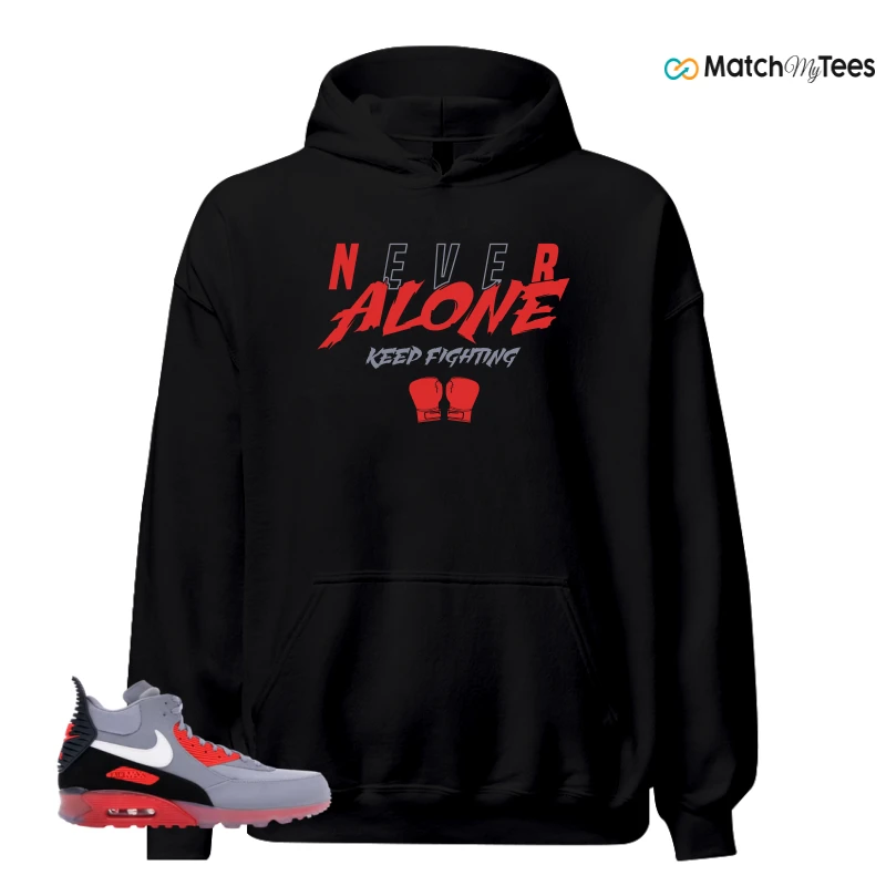 NIKE AIR MAX 90 SNEAKERBOOT ICE WOLF GREY INFRARED SNEAKER Matching Tees hoodie