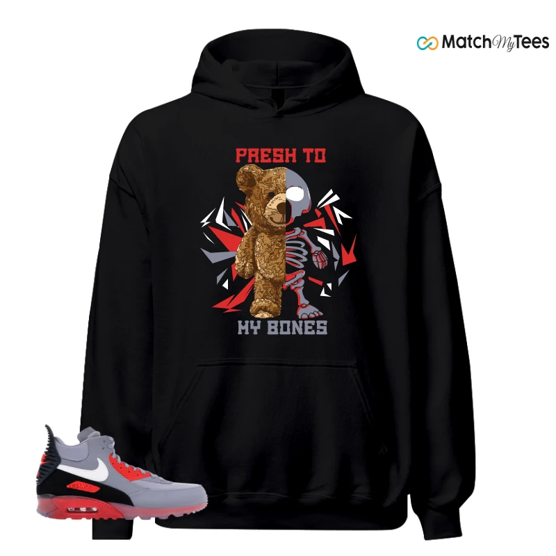 NIKE AIR MAX 90 SNEAKERBOOT ICE WOLF GREY INFRARED SNEAKER Matching Tees hoodie