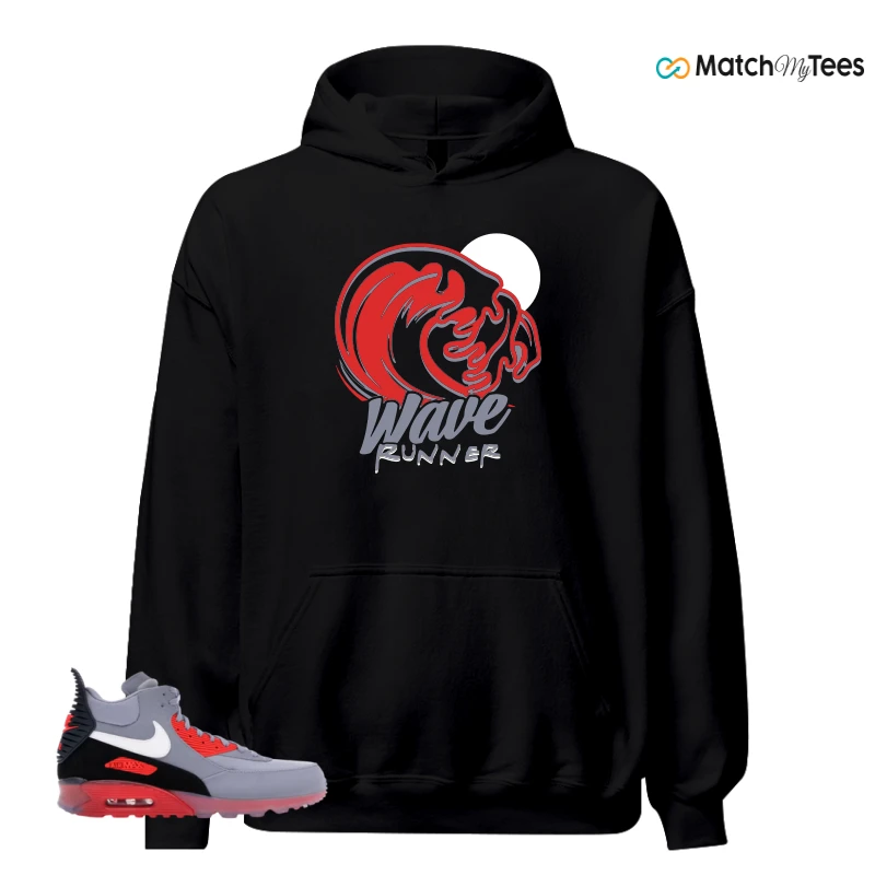 NIKE AIR MAX 90 SNEAKERBOOT ICE WOLF GREY INFRARED SNEAKER Matching Tees hoodie