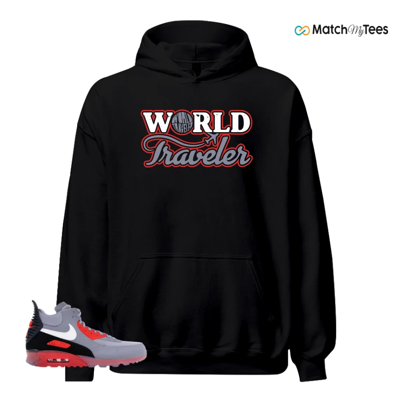 NIKE AIR MAX 90 SNEAKERBOOT ICE WOLF GREY INFRARED SNEAKER Matching Tees hoodie