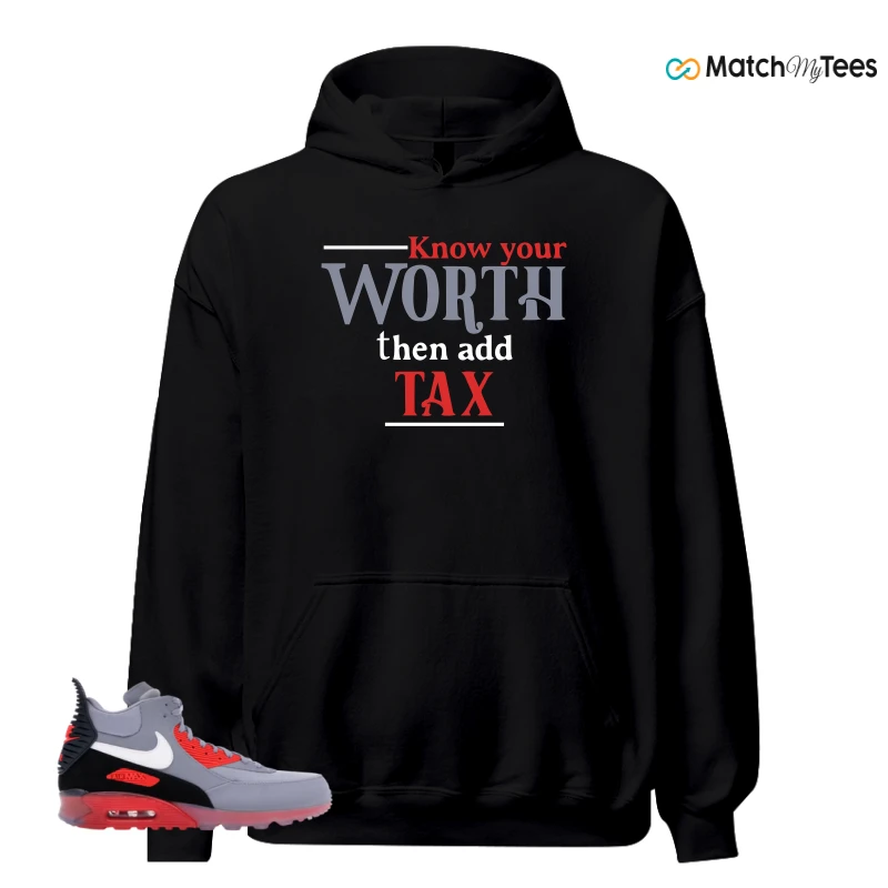 NIKE AIR MAX 90 SNEAKERBOOT ICE WOLF GREY INFRARED SNEAKER Matching Tees hoodie
