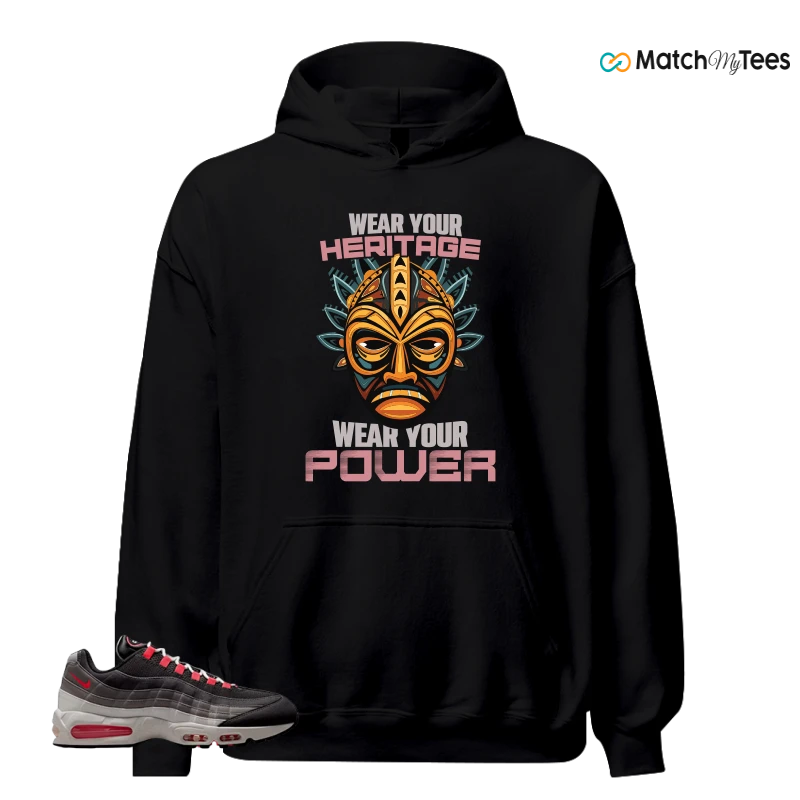NIKE AIR MAX 95 BIG BUBBLE - REVERSE SOLAR RED SNEAKER Matching Tees hoodie