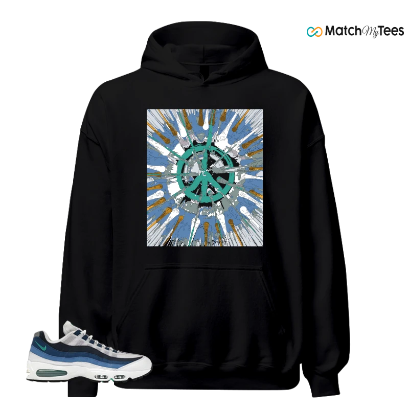 NIKE AIR MAX 95 BIG BUBBLE - SLATE 2026 SNEAKER/WHITE/EMERALD GREEN/LAKE BLUE/FRENCH BLUE/OBSIDIAN/BLACK matching Hoodie