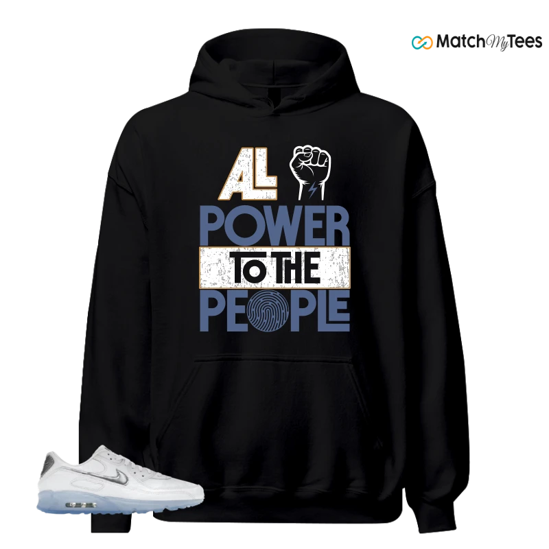 NIKE AIR MAX TERRASCAPE 90 WHITE BLUE TINT PURE PLATINUM SNEAKER Matching Tees hoodie
